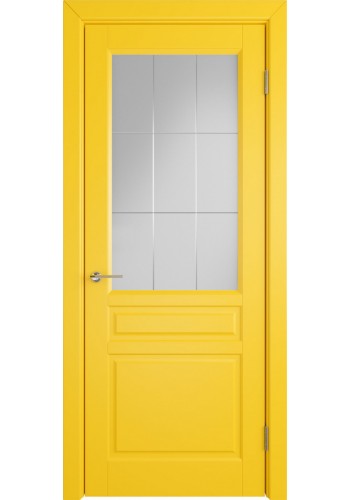 Дверь ВФД Стокгольм 56ДО08 Эмаль желтая
