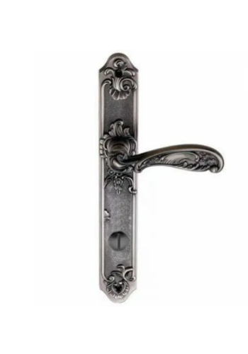 Ручка FLOR BL. SILVER (OL) (на планке с завёрткой, чернёное серебро)