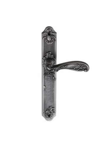 Ручка FLOR BL. SILVER (PS) (на планке проходная, чернёное серебро)