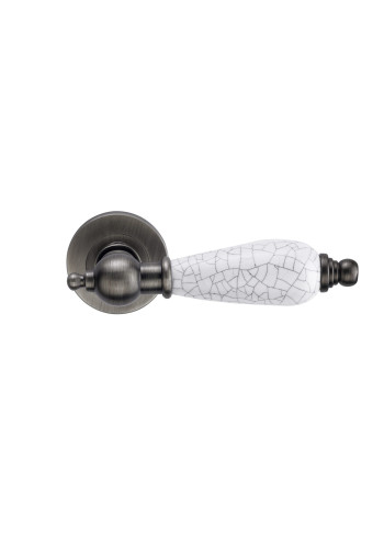 Ручка REDONDO BL.SILVER (на круглой розетке, керамика кракелюр, чернёное серебро)