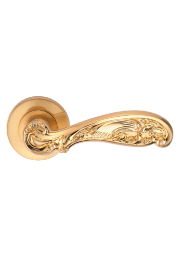 Ручка FLOR S. GOLD (20G) (на круглой розетке, матовое золото)
