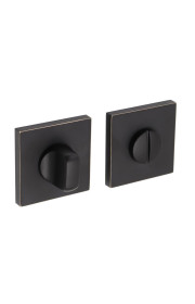 Завёртка сантехническая ADDEN BAU WC SQ-003 BLACK / GOLD RIM (цвет ЧЁРНЫЙ МАТОВЫЙ/ ЗОЛОТО)