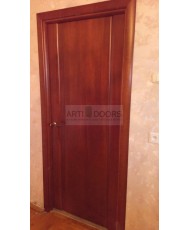 Фото установленной Дверь Арт Деко Скорциа темный анегри ДО бронза со стразами