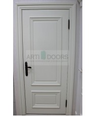 Фото установленной Дверь Халес Верона черный абрикос с серебром ДО