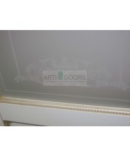 Фото установленной Дверь Халес Версаль патина орех ДГ