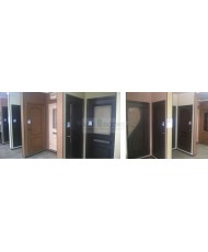 Фото установленной Дверь Крона Иллюзия Венге ДГ