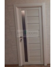 Фото установленной Дверь Профиль Дорс 62X Венге Мелинга Стекло Перламутровый Лак