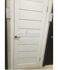 Фото установленной Двери Профиль Дорс 24U Темно-коричневый Стекло Кристалл Графит Серебро