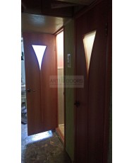 Фото установленной Двери Верда С-12 Светлый дуб Стекло Сатинато