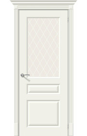 Межкомнатная дверь Скинни-15.1, со стеклом, цвет Whitey