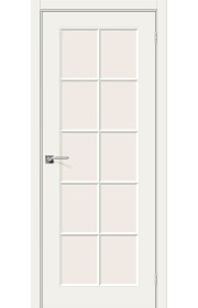 Межкомнатная дверь Скинни-11.1, со стеклом, цвет Whitey