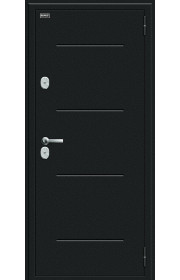Входная дверь Thermo Лайн, цвет Букле черное/Wenge Veralinga