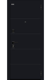Входная дверь Прайд, цвет Total Black/Snow Melinga