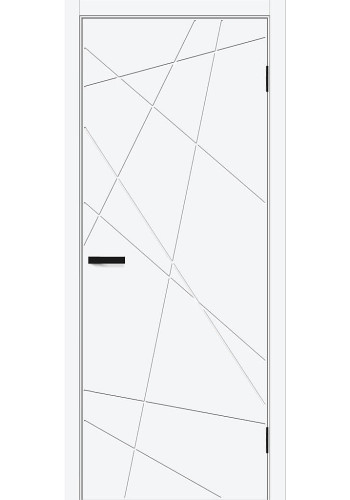 Межкомнатная дверь Граффити-5.Д, цвет White Pro