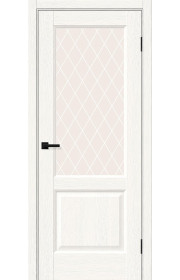 Межкомнатная дверь Неоклассик-33, со стеклом, цвет White Wood