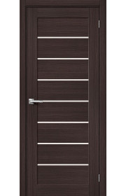 Межкомнатная дверь Браво-22, со стеклом, цвет Wenge Melinga