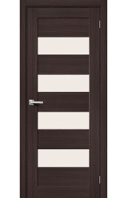 Межкомнатная дверь Браво-23, со стеклом, цвет Wenge Melinga