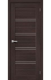 Межкомнатная дверь Браво-28, со стеклом, цвет Wenge Melinga