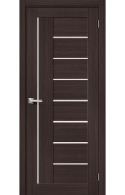 Межкомнатная дверь Браво-29, со стеклом, цвет Wenge Melinga