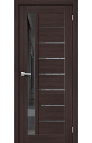 Межкомнатная дверь Браво-27, со стеклом, цвет Wenge Melinga
