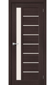 Межкомнатная дверь Браво-27, со стеклом, цвет Wenge Melinga