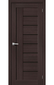 Межкомнатная дверь Браво-29, со стеклом, цвет Wenge Melinga