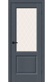 Межкомнатная дверь Неоклассик-33, со стеклом, цвет Stormy Wood