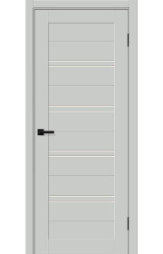 Межкомнатная дверь Браво-28, со стеклом, цвет Grey Silk