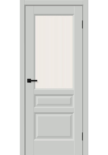 Межкомнатная дверь Неоклассик-35, со стеклом, цвет Grey Silk