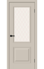 Межкомнатная дверь Классик-13, со стеклом, цвет Cream Silk