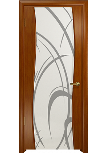 Дверь Арт Деко Вэла Темный анегри Светлый триплекс рисунок