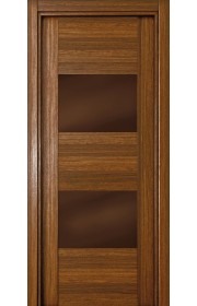 Двери Статус 221 Орех стекло Лакобель коричневое