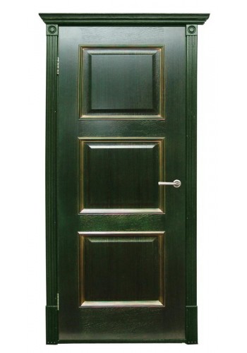 Дверь Халес Триест зеленый с золотом ДГ