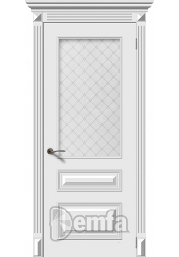 Дверь Дэмфа Багет 3 Белый ДО