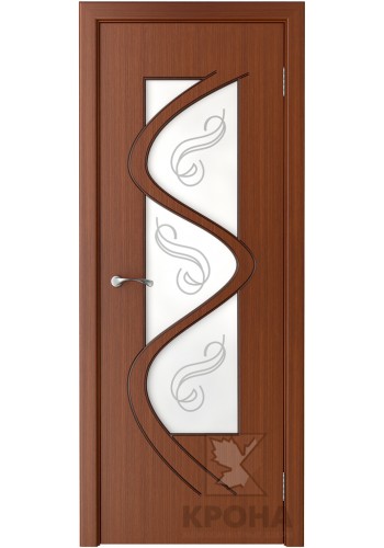 Дверь Крона Вега Макоре стекло матовое с рисунком