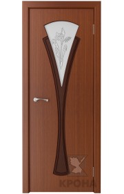 Дверь Крона Вита Макоре стекло матовое с рисунком