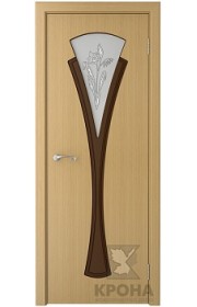Дверь Крона Вита Дуб стекло матовое с рисунком
