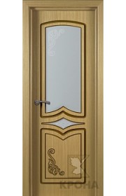 Дверь Крона Карина Дуб стекло матовое с рисунком