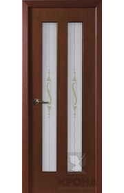 Дверь Крона Медея Макоре стекло белое с рисунком