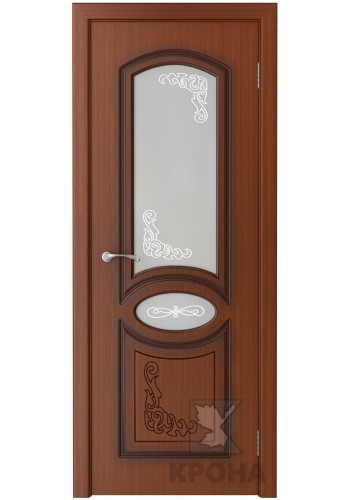 Дверь Крона Муза Макоре стекло матовое с рисунком