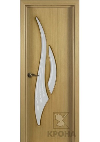Дверь Крона Парус Дуб стекло матовое с рисунком