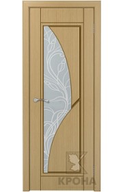 Дверь Крона Сирена Дуб стекло матовое с рисунком
