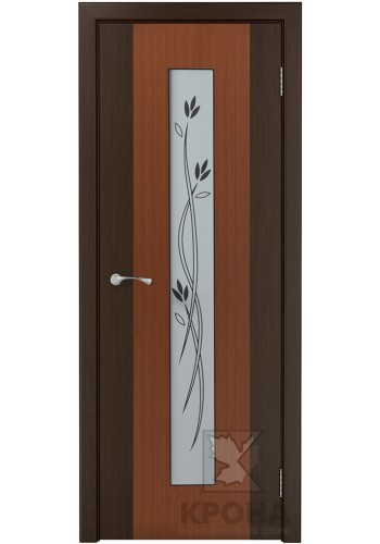 Дверь Крона Элит Макоре стекло белое с рисунком