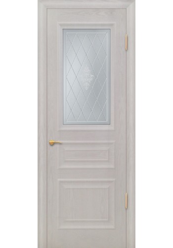 Дверь Покрова Бостон Б Дуб белый стекло матовое