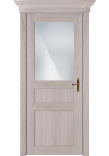Двери Статус 532 Ясень стекло Сатинато белое матовое