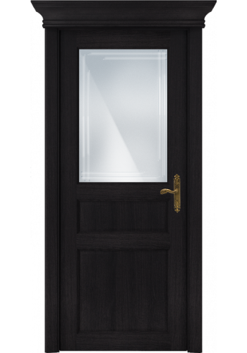 Двери Статус 532ГР Дуб черный стекло Грань