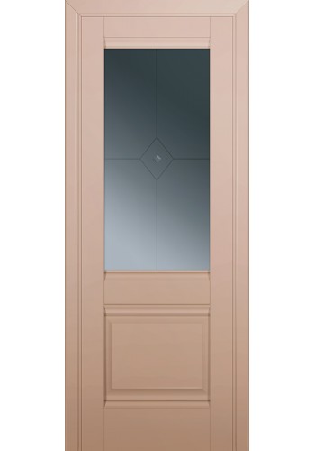 Двери Профиль Дорс 2U Капучино Сатинат Стекло Узор графит 1