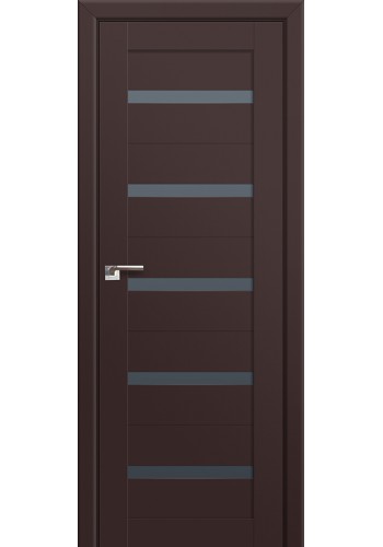 Двери Профиль Дорс 7U Темно-коричневый Стекло Графит