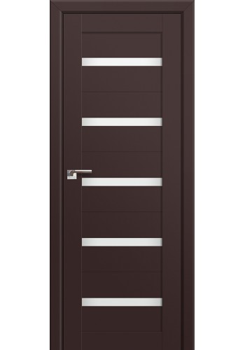 Двери Профиль Дорс 7U Темно-коричневый Стекло Белый Триплекс