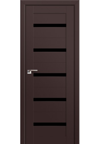 Двери Профиль Дорс 7U Темно-коричневый Стекло Черный Триплекс